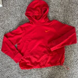 Nike Red Cropped Hoodie